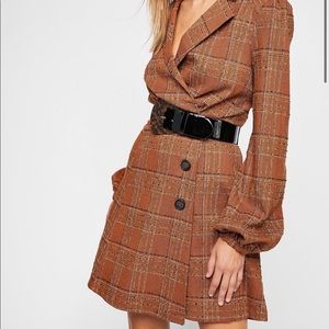 Free People Plaid Mini Dress
